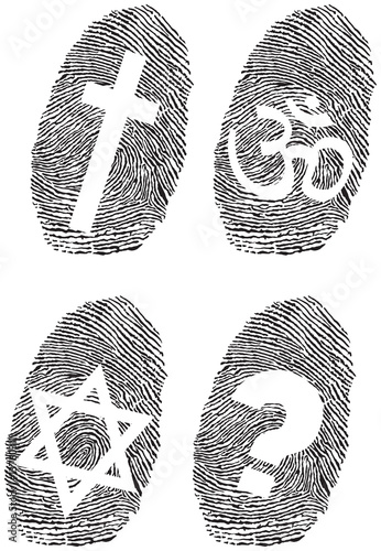 Official religion and fingerprint