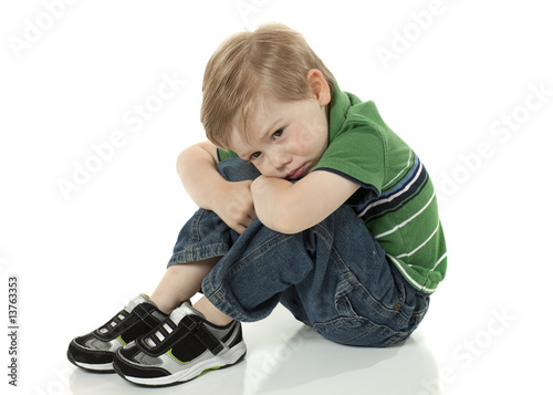 Young Boy Sad and in Trouble