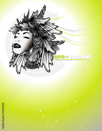 Woman Face Vector Composition