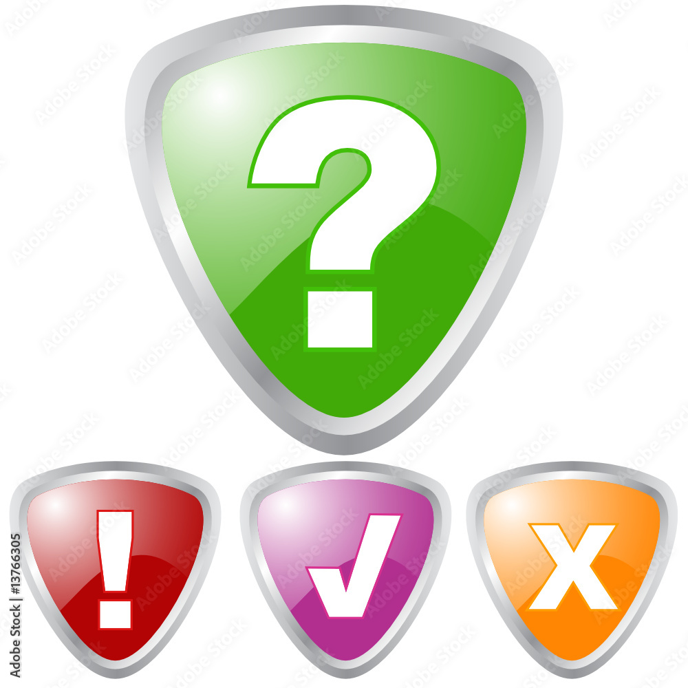 Shield icons set Shield icons set
