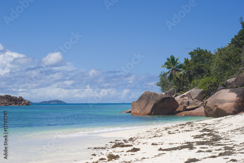 Beautiful beach Anse Matelot Praslin island, Seychelles