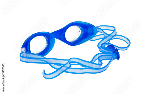 Glasses for swimming on a white background