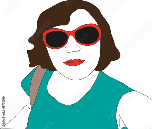 Gesicht mit Sonnenbrille