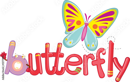 b for butterfly
