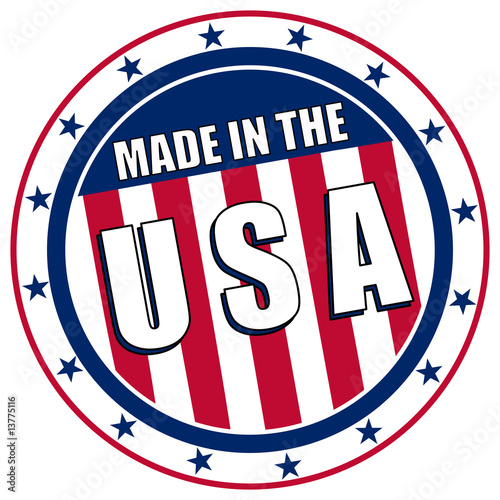 Made in the USA circular decal