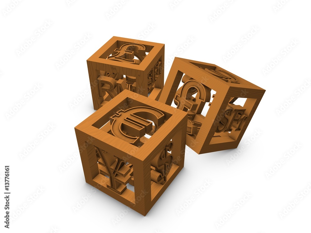 Obraz premium Currency cube