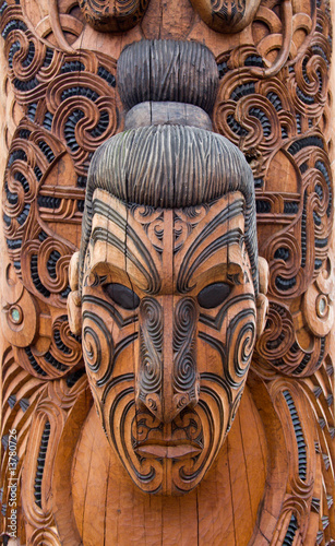 Maori wooden carving