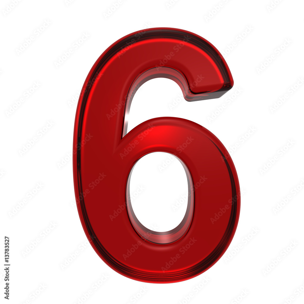 One digit from ruby alphabet set, isolated on white. One digit from ruby alphabet set, isolated on white.