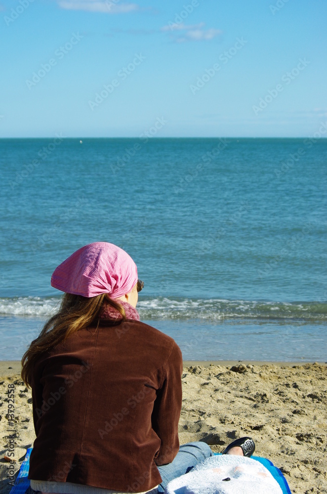femme sur la plage