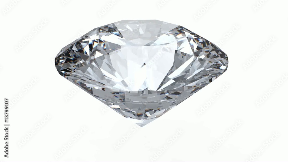 Rotating diamond loop on white background NTSC HD Rotating diamond loop on white background NTSC HD