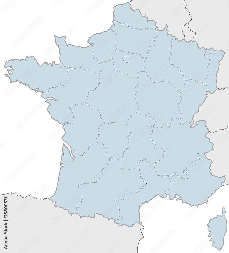 carte des régions de France Stock Vector | Adobe Stock