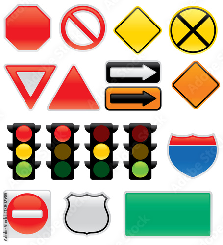Traffic and Map Signs and Stmbols
