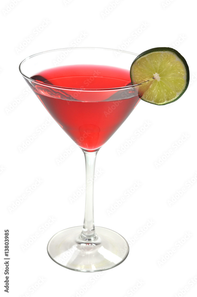 Cosmopolitan Drink, Lime, Isolated, Clipping Path Cosmopolitan Drink, Lime, Isolated, Clipping Path