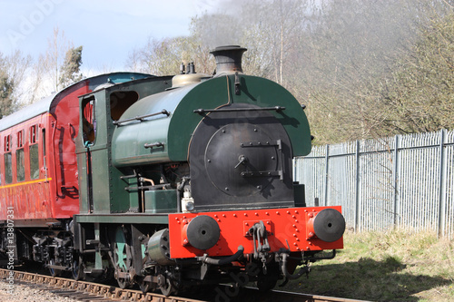A Vintage British Steam Train Engine.