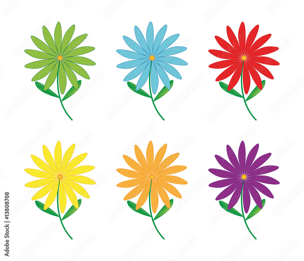 Set of flowers Set of flowers