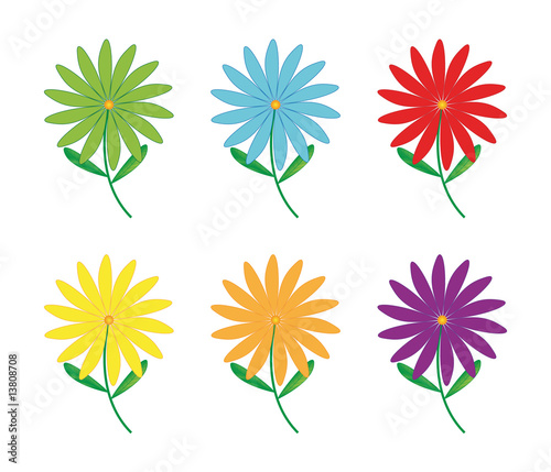 Set of flowers
