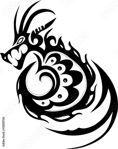Drache, Tribal, Tattoo