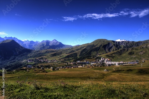 morning in mountain with beautifull sky