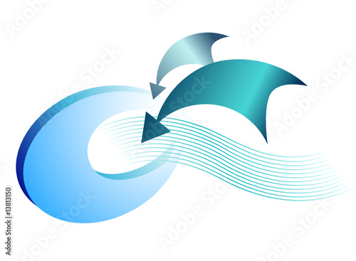 Background with arrows. Vector.