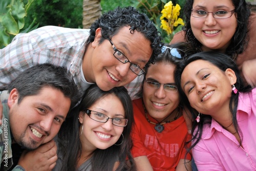 Faces of Happy Hispanic students photo