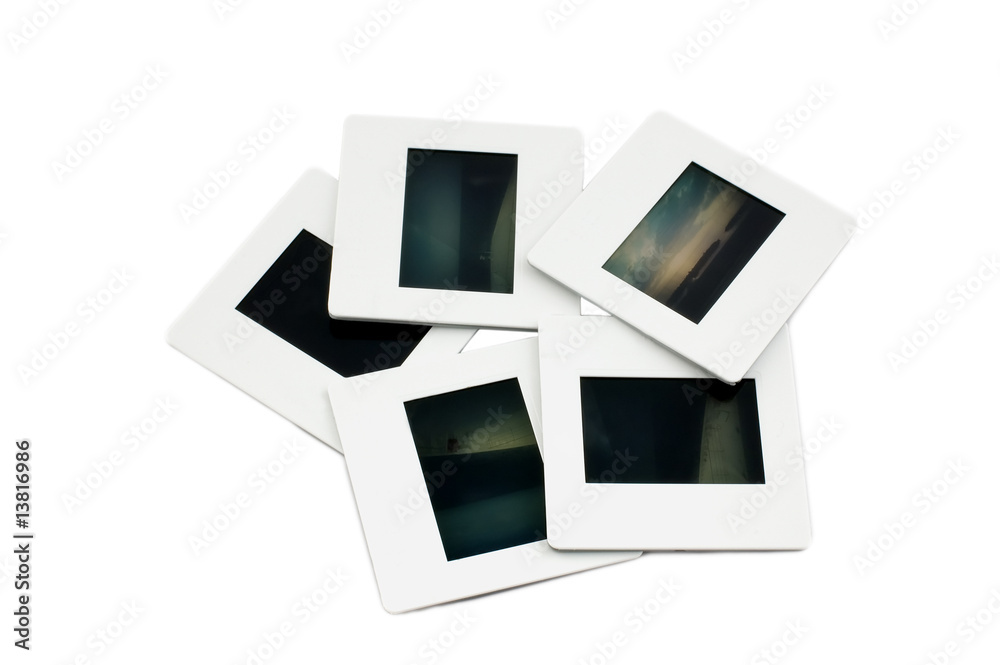 Slides on white background Slides on white background