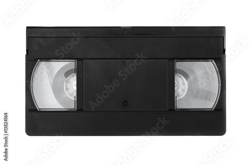Video cassette isolated on white background