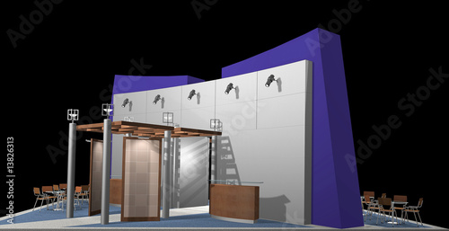 3D rendering of exhibition stand