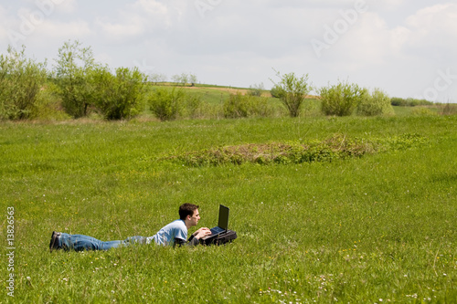 Tableau sur toile outdoor office concept