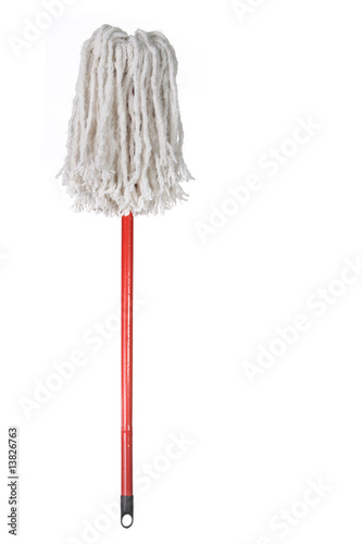 Fotografia Large Mop Upside Down Isolated on White