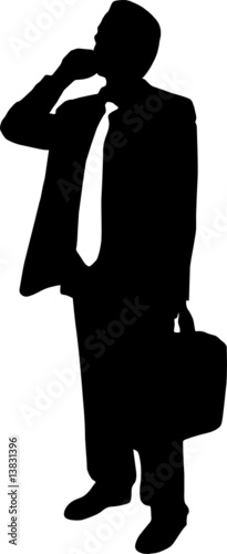 Homme d'affaires parlant au téléphone