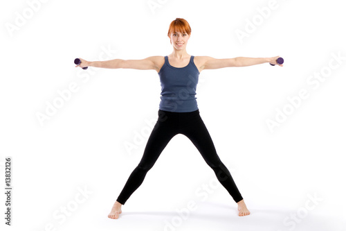 Fitness Woman doing Aerobic Exercise