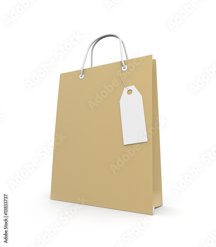 Paper Shopping bag with label