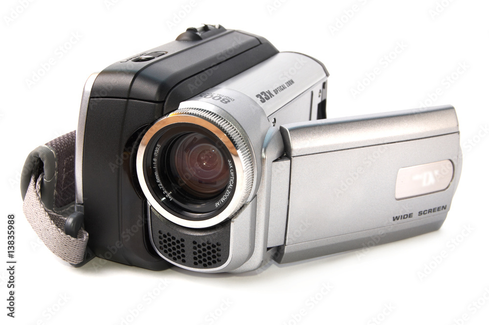 the handycam isolated on white