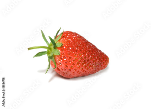 isolated fresh strawberry on white