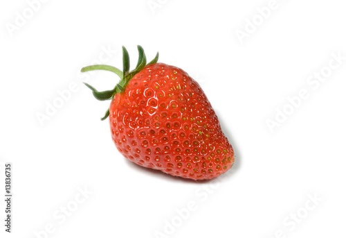isolated fresh strawberry on white
