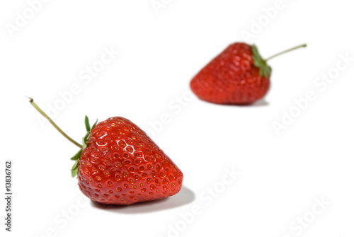 isolated fresh strawberry on white