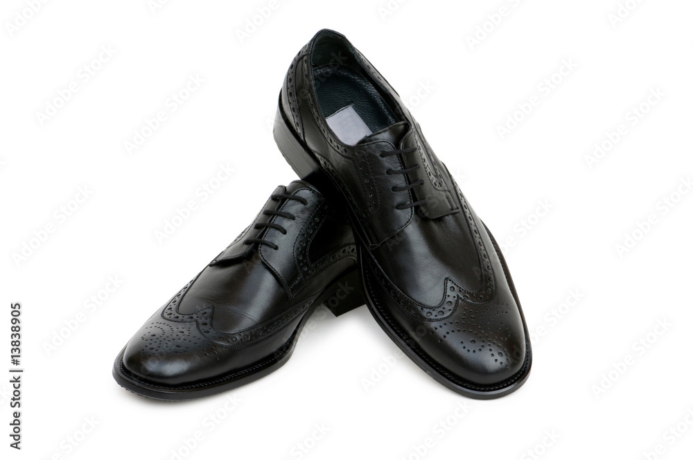 Black shoes isolated on the white background Black shoes isolated on the white background
