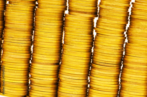 Stack of coins - shallow depth of field