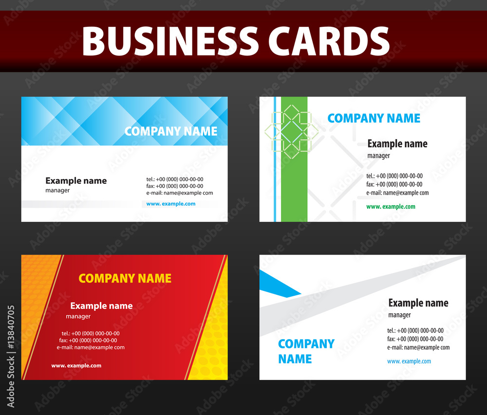 Business cards. Vector template.