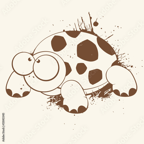 schildkröte vintage maskottchen