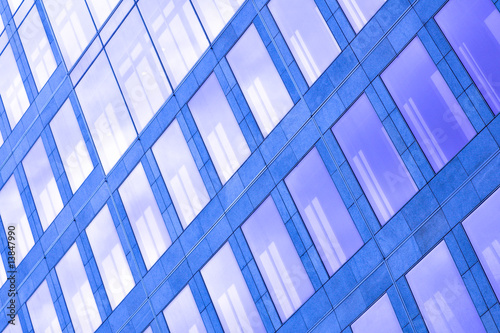 Abstract violet crop of skyscraper