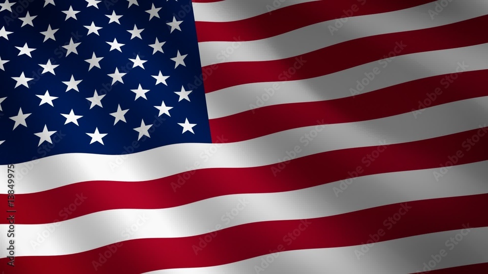 Bandera ondulante de EEUU. Bucle continuo