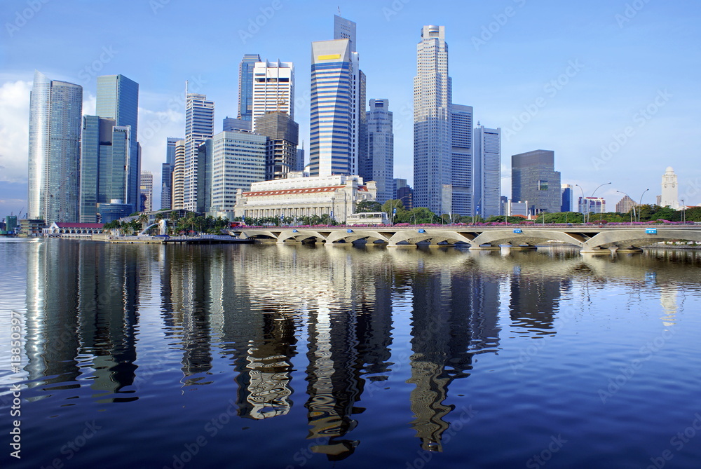 Fototapeta premium Singapore city daytime skyline