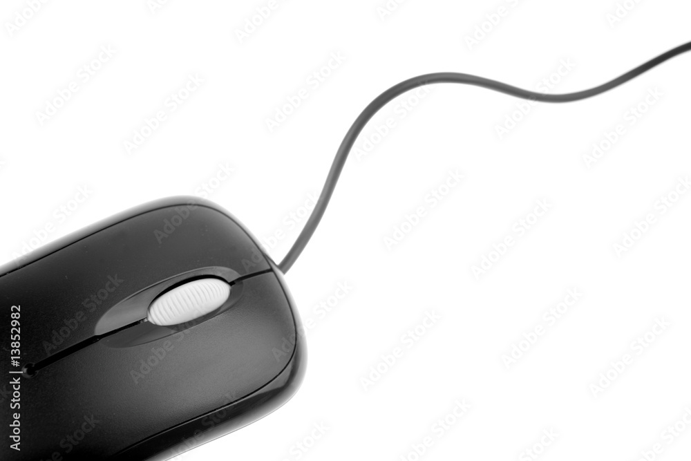 Computer mouse over white background Computer mouse over white background