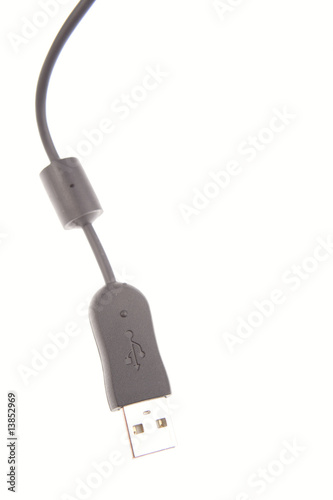 USB plug on white background