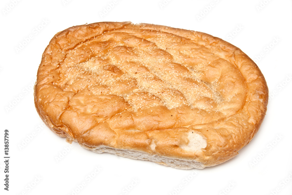 Turkish loaf isolated on a white studio background Turkish loaf isolated on a white studio background