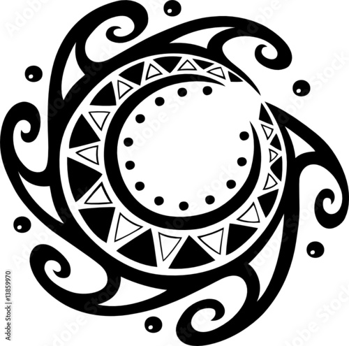 Neo Tribal, Haida Work, Sonne, Rad