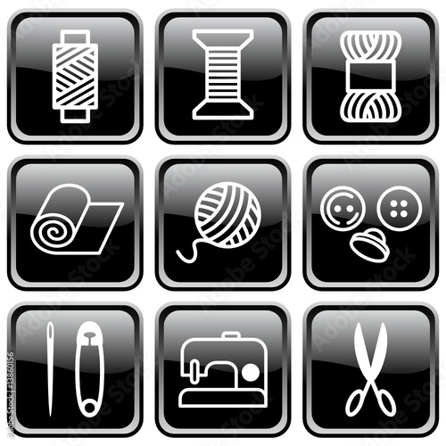 Sewing and needlework symbols
