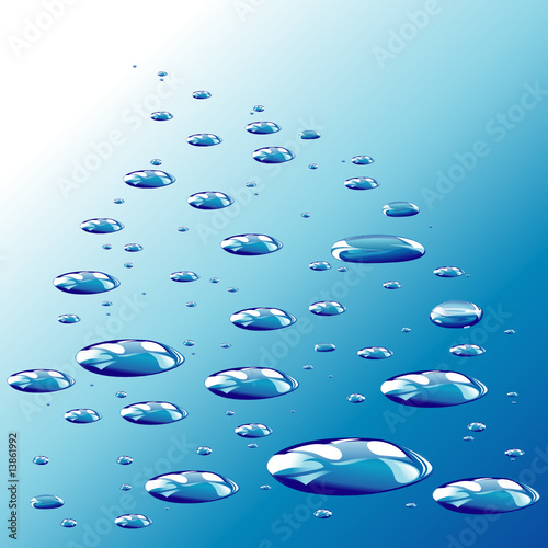 Blue Drops And Droplets