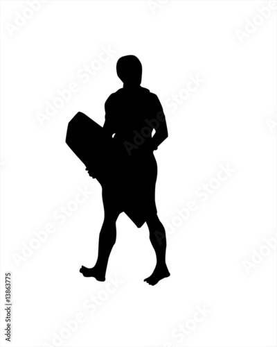 wakeboarder - silhouette